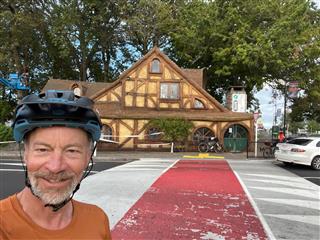 Photo of Tour Aotearoa 2023: rider Rich Truax, Hobbiton - just the info ctr but hey Mordor is out back 🤠