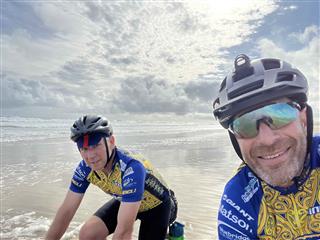 Photo of Tour Aotearoa 2023: rider Chris Ewers, 90 Mile Beach