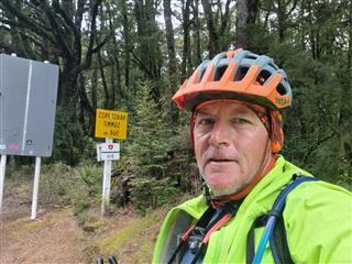Photo of Tour Aotearoa 2024: rider Andrew Gush, 25 - Haast Pass summit 