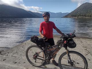 Photo of Tour Aotearoa 2024: rider Stephane Perron, Lake Rotoroa