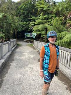 Photo of Tour Aotearoa 2023: rider Rich Truax, Bridge to Nowhere in the middle of no where tough haul today