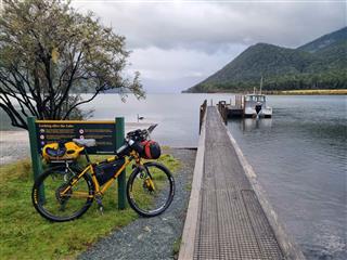 Photo of Tour Aotearoa 2024: rider Andrew Gush, 17 - Lake Rotoroa