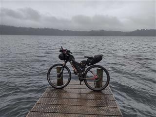 Photo of Tour Aotearoa 2024: rider Stephane Perron, Lake Ianthe