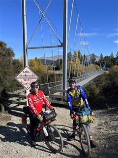 Photo of Tour Aotearoa 2023: rider Chris Ewers, Hawea River Bridge