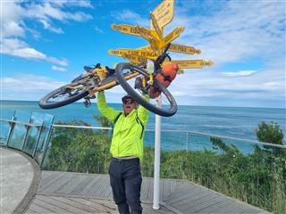 Photo of Tour Aotearoa 2024: rider Andrew Gush, 30 - Stirling Point